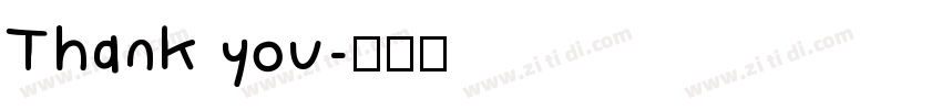 Thank you字体转换
